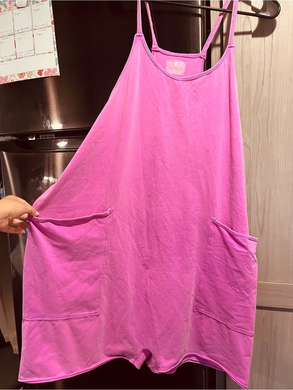 FP Movement by Free People Pink Romper Jumpsuit with Pockets